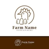 Chicken Farm logo design vector, Creative Chicken Farm logo concepts template illustration. vector