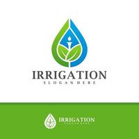 Irrigation logo design vector, Creative Irrigation logo concepts template illustration. vector