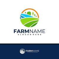 Farm logo design vector, Creative Farm logo concepts template illustration. vector