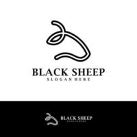 Head Sheep logo design vector, Creative Sheep logo concepts template illustration. vector