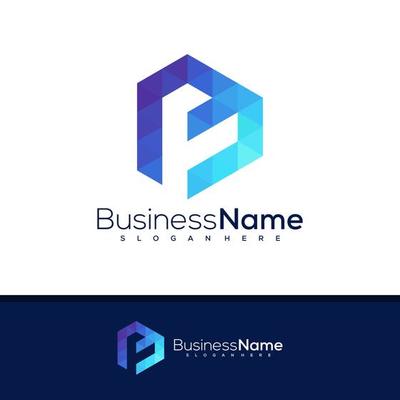 Letter F D logo design vector, Creative F D logo concepts template illustration.
