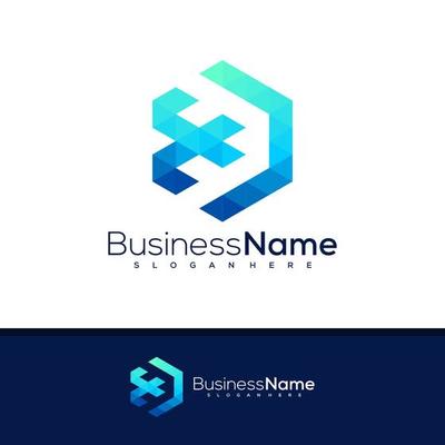Letter F D logo design vector, Creative F D logo concepts template illustration.