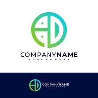 Letter A D logo design vector, Creative A D logo concepts template illustration. vector
