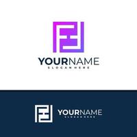 Letter F logo design vector, Creative F logo concepts template illustration. vector