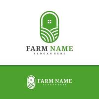 Farm House logo design vector, Creative Farm logo concepts template illustration. vector