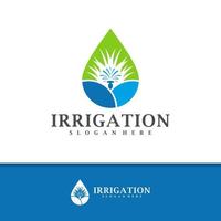 Irrigation logo design vector, Creative Irrigation logo concepts template illustration.