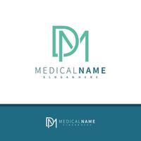 Letter D M logo design vector, Creative D M logo concepts template illustration. vector