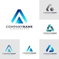 Letter A logo design vector, Creative A logo concepts template illustration. vector