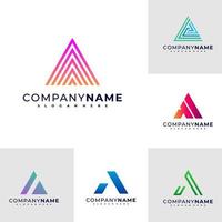 Letter A logo design vector, Creative A logo concepts template illustration. vector