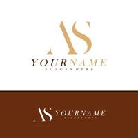 Letter A S logo design vector, Creative A S logo concepts template illustration. vector