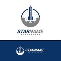 Rocket logo design vector, Creative Rocket logo concepts template illustration. vector