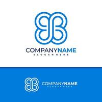 Letter S B logo design vector, Creative S B logo concepts template illustration. vector