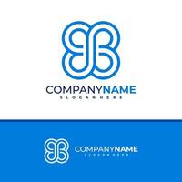 vector de diseño de logotipo de letra sb, ilustración de plantilla de conceptos de logotipo de sb creativo.