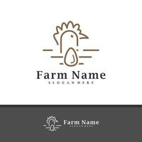 Chicken Farm logo design vector, Creative Chicken Farm logo concepts template illustration. vector