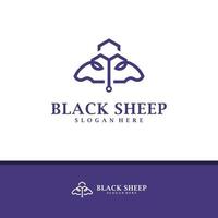 City with Head Sheep logo design vector, Creative Sheep logo concepts template illustration. vector