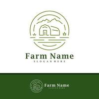 Nature Farm logo design vector, Creative Farm logo concepts template illustration. vector