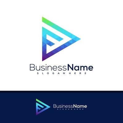 Letter F D logo design vector, Creative F D logo concepts template illustration.