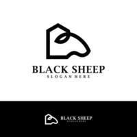 City with Head Sheep logo design vector, Creative Sheep logo concepts template illustration. vector