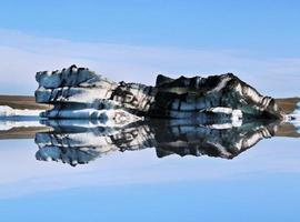 A view of the Jokulsarlon Glacier Lagoon in Iceland photo