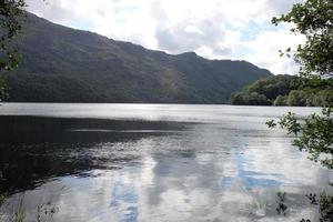 A view of Loch Lomond in Scotland in the morning sunshine photo