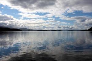 A view of Loch Lomond in Scotland in the morning sunshine photo