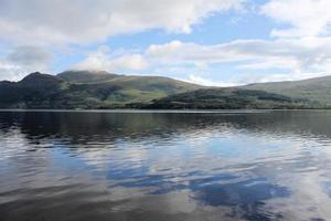 A view of Loch Lomond in Scotland in the morning sunshine photo