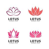 Beauty lotus flower logo   spa logo vector  yoga and therapy symbol