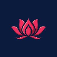 logotipo de flor de loto de belleza logotipo de spa vector símbolo de yoga y terapia