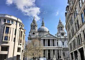 A view of St Pauls Cathedral in London photo