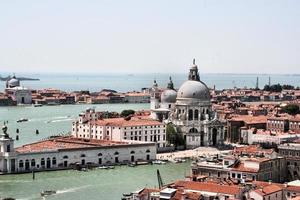 An aerial view of Venice in Italy photo