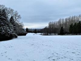 A view of the Whitchurch Countryside in the snow photo