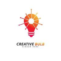 Creative Bulb logo concept vector. Creative Technology Logo design concept vector