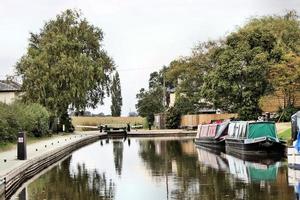 una vista del canal cerca de whitchurch en shropshire foto