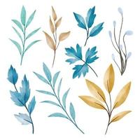 Set of separate parts and bring together to beautiful bouquet of leaf vector