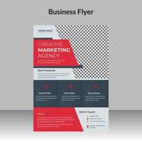 Corporate business flyer design and digital marketing agency brochure cover template with photo Free Vector