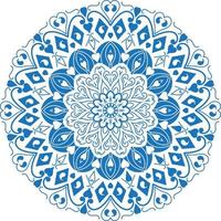 Mandala ornament, outline, doodle, hand-drawn, illustration. Vector henna tattoo style, can be used for textile, coloring books, phone case print, greeting cards