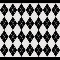 geometric pattern black and white argyle vector