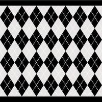 geometric pattern black and white argyle vector