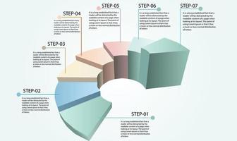 Infographic circle vector Template Process concept Step for strategy or education learning system