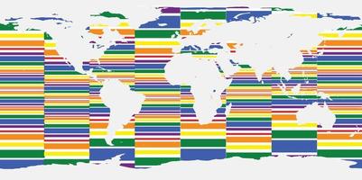 Fondo de mapa del mundo vectorial abstracto para símbolo de signo de diversidad lgbt vector