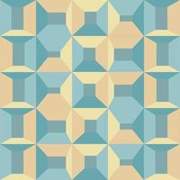 Abstract rectangle blue and cream color geometric background vector