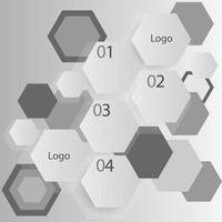 Geometric hexagon infographic vector information concept diagram