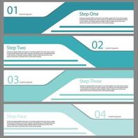 Infographic 4 step rectangle vector Template Process concept Step for strategy or education learning system