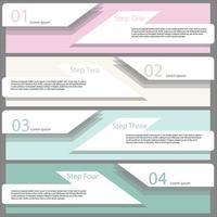 Infographic 4 step rectangle vector Template Process concept Step for strategy or education learning system