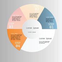 Infographic circle data vector Template Process concept Step for strategy and information