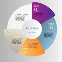 Infographic circle data vector Template Process concept Step for strategy and information