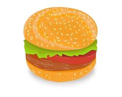 mini burger illustration vector