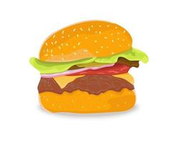 Ilustración de vector de hamburguesa