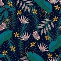 Ilustración de patrones sin fisuras abstractos de flora. patrones para tejidos textiles o papel. vector