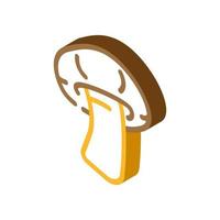 shitake mushroom isometric icon vector illustration